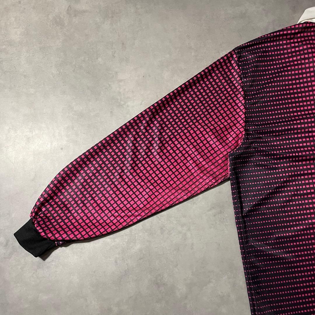 ウェア 90s adidas trefoil logo geometric shirt