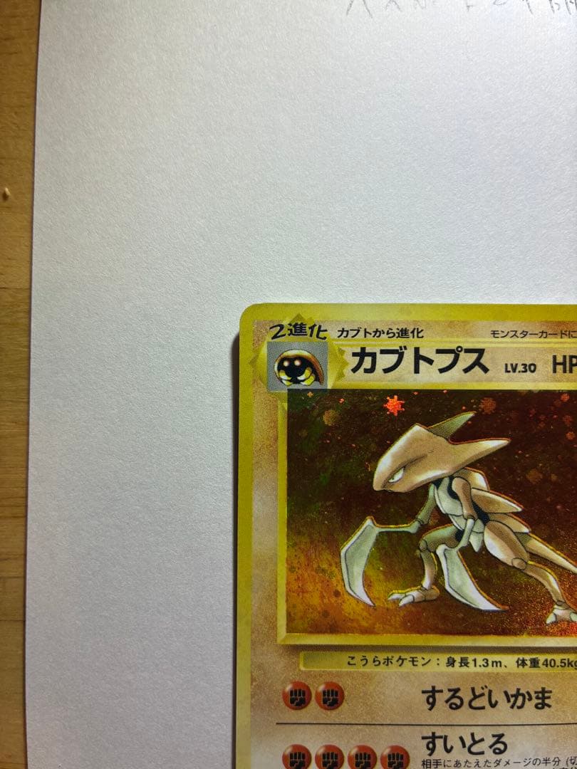 旧裏　カブトプス 通常カードとスクエアカット　エラーカード　ポケカ