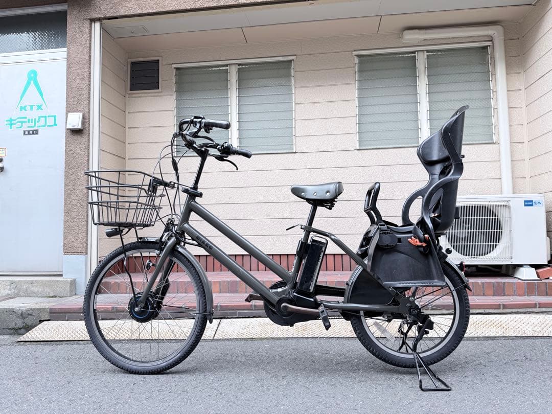 大阪府　子供乗せ　ブリヂストン　電動アシスト自転車 チャイルドシート付き グレー