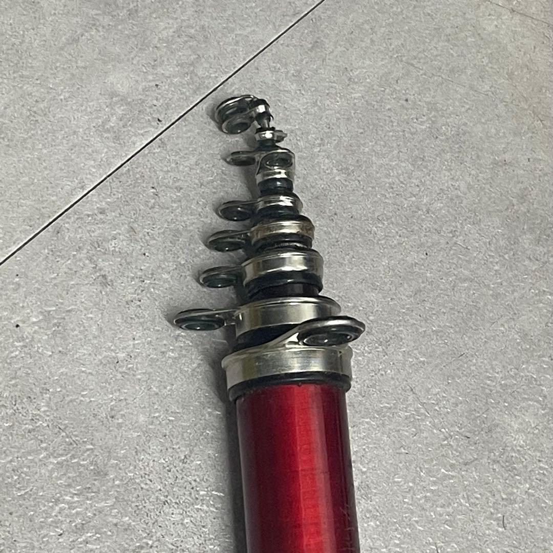 磯竿 2号 540 5.4m 振出 カーボンロッド ケース付（ケース破損あり）