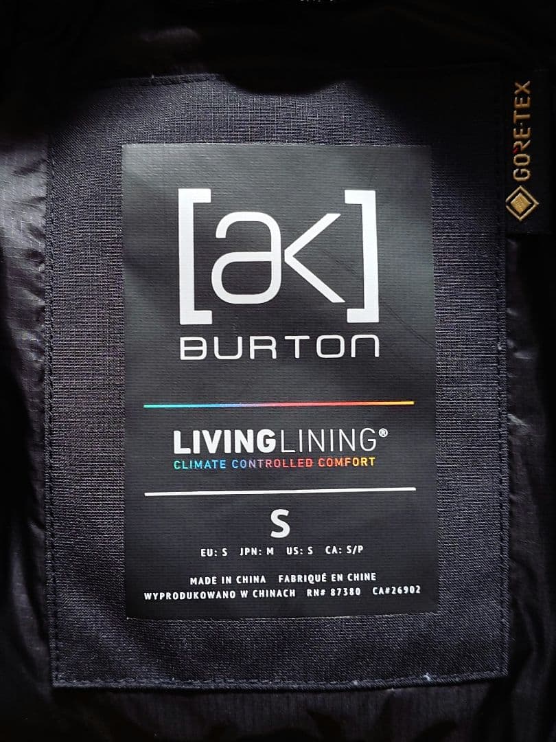 BURTON AK GORE-TEX ジャケット ブラック スノーボード S