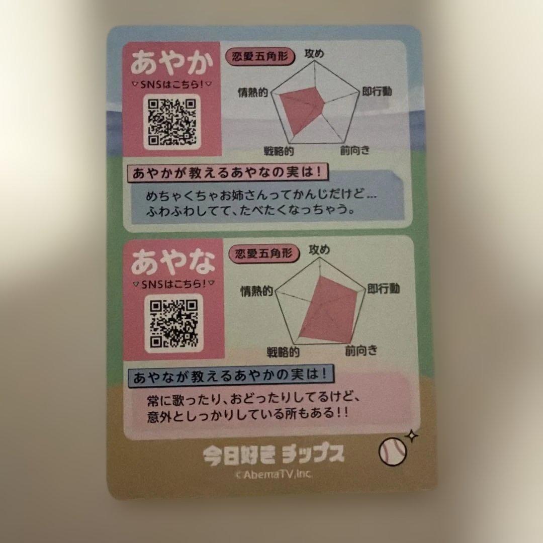 あやか あやな サイン入りカード