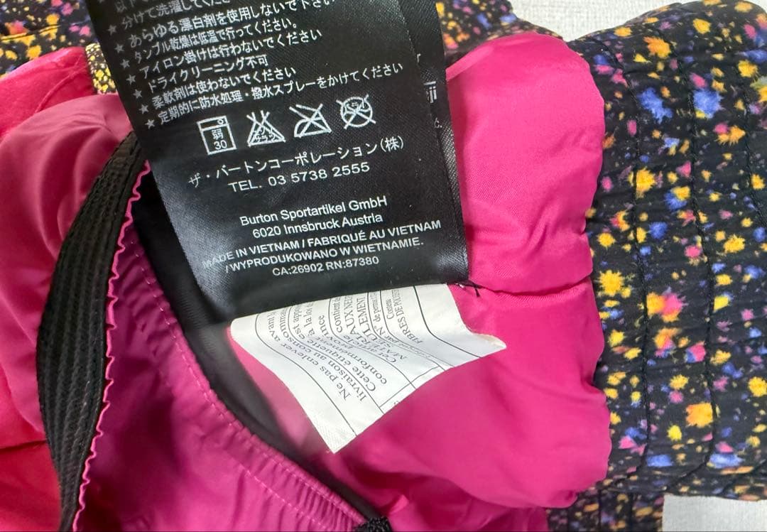 美品 バートン BURTON スノーボードウェア レディース S カラフルドット
