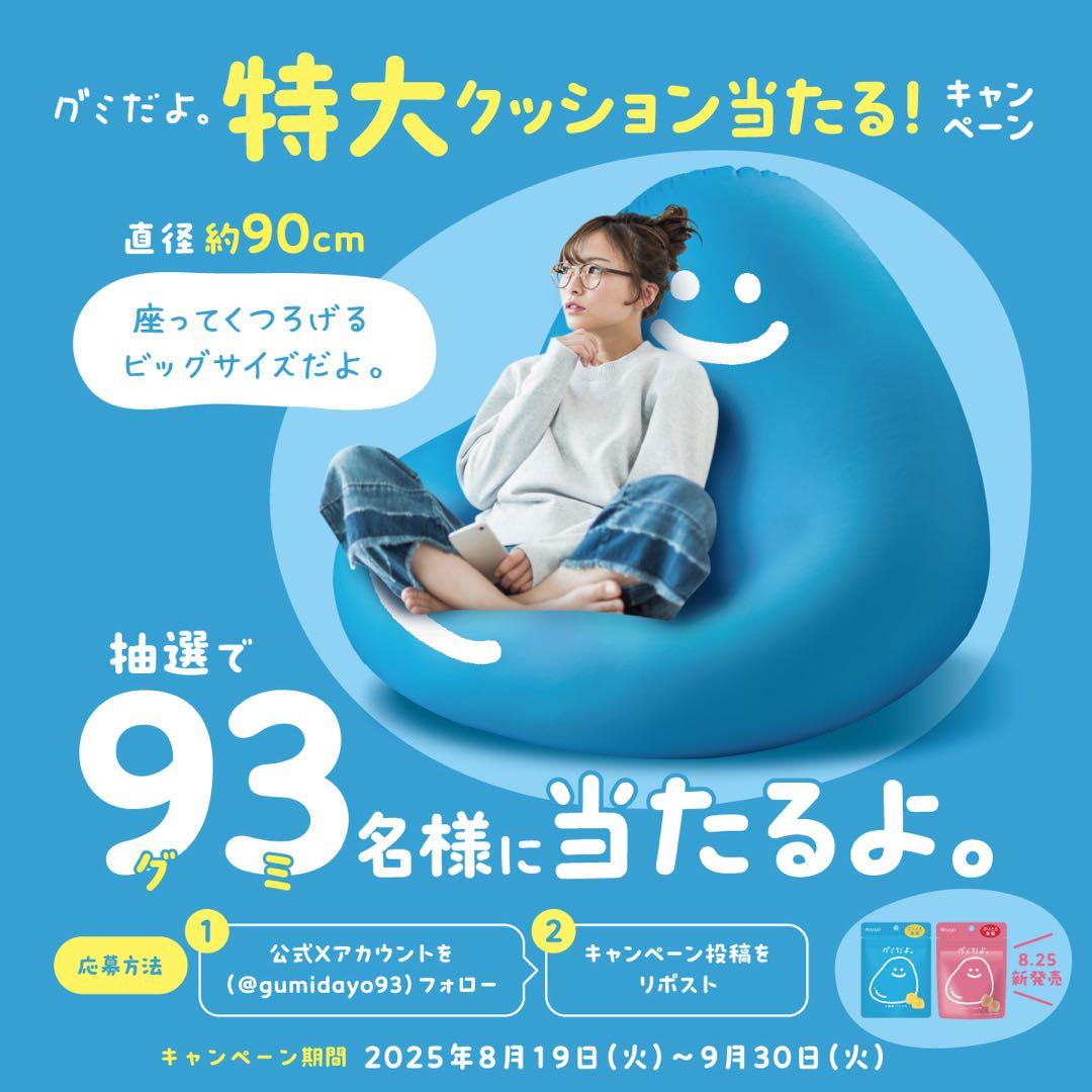 ♪非売品♪ビーズクッショングミだよ特大クッション93個限定品！送料8600円込み