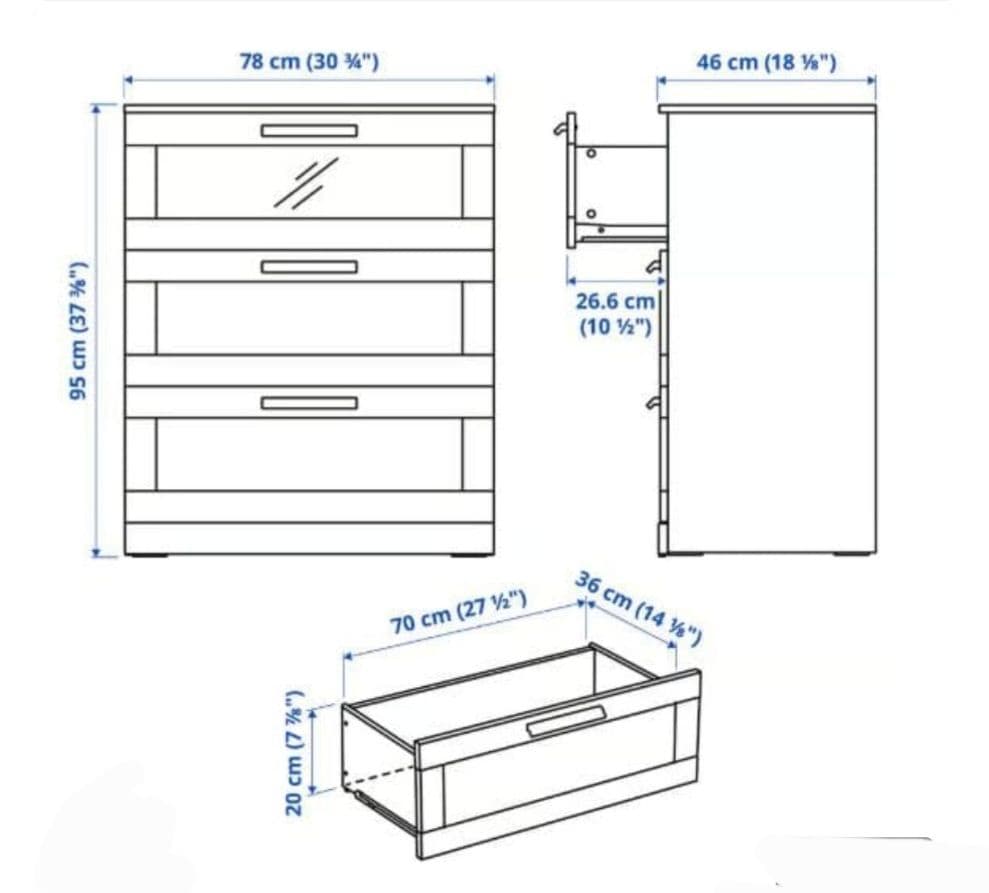 IKEA BRIMNES イケア ブリムネス チェスト②