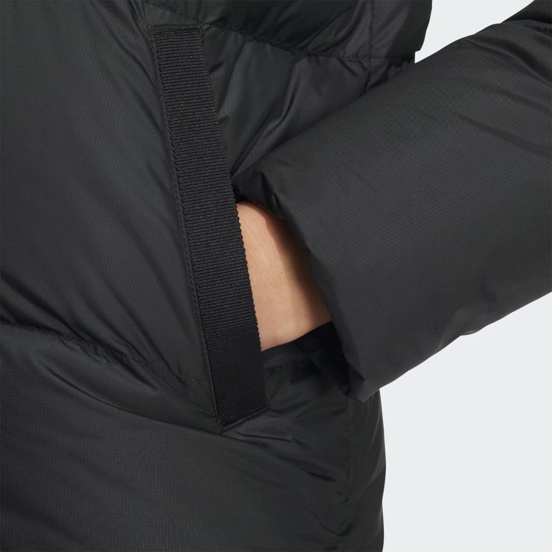 【XL】秋冬 定価25,300円 アディダスゴルフ 保温防寒 ダウンジャケット黒