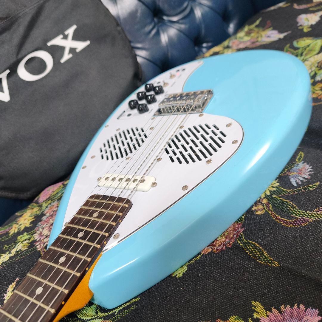 VOX APACHE-1 アンプ内蔵ミニエレキギター 水色 トラベルギター