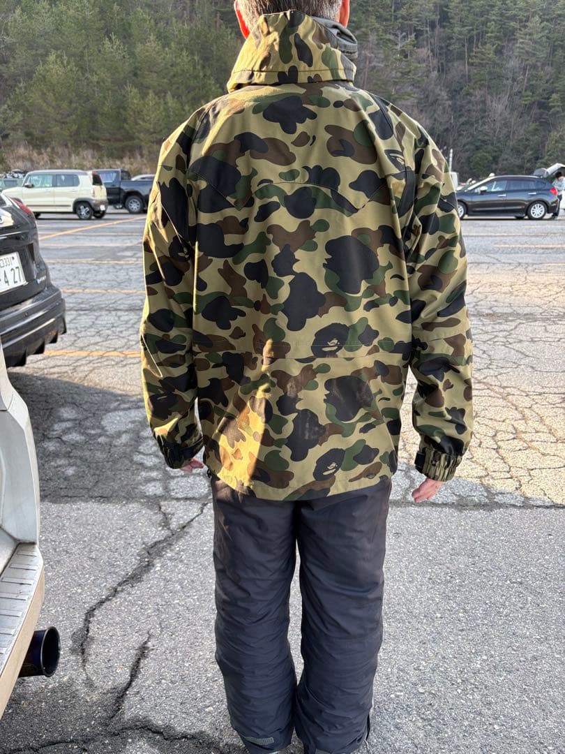 A BATHING APE カモフラージュジャケット S スキー　スノボ1st