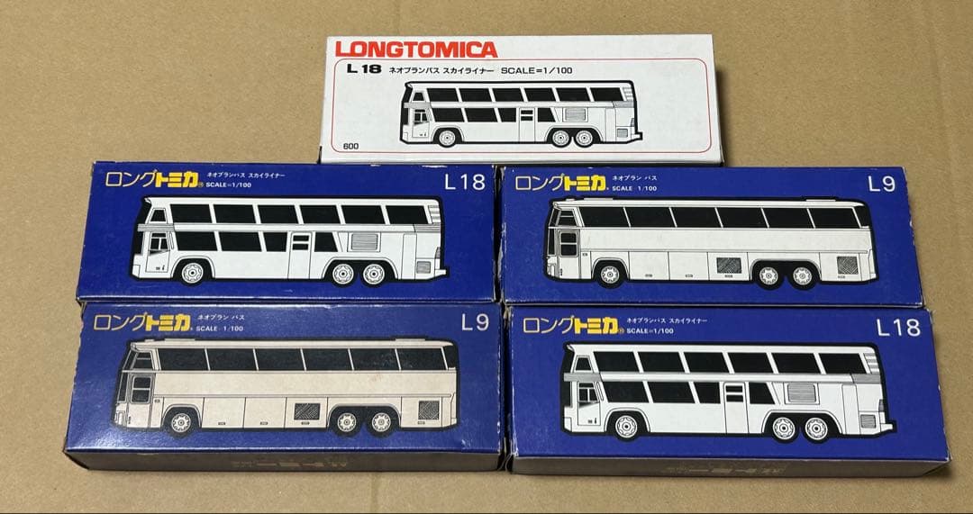 日本製 ロングトミカ ネオプランバス 5台セット L9 L18