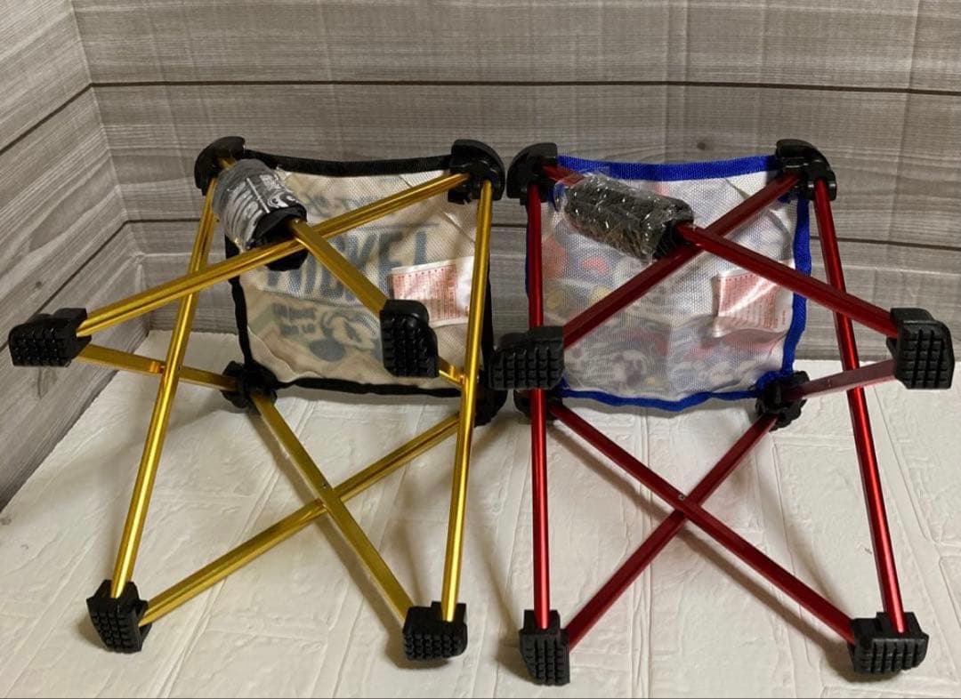 便利な収納袋付き！パール金属 ディズニー「持ち運び楽々軽量コンパクトチェア　2脚