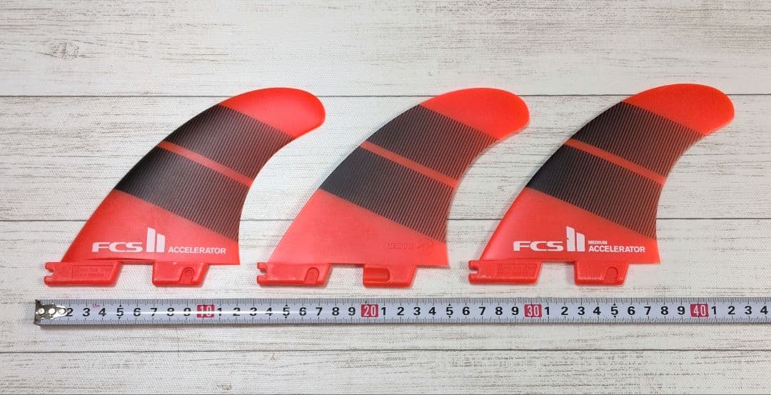 フィン　FCS II ACCELERATOR SMALL オレンジ 3枚セット