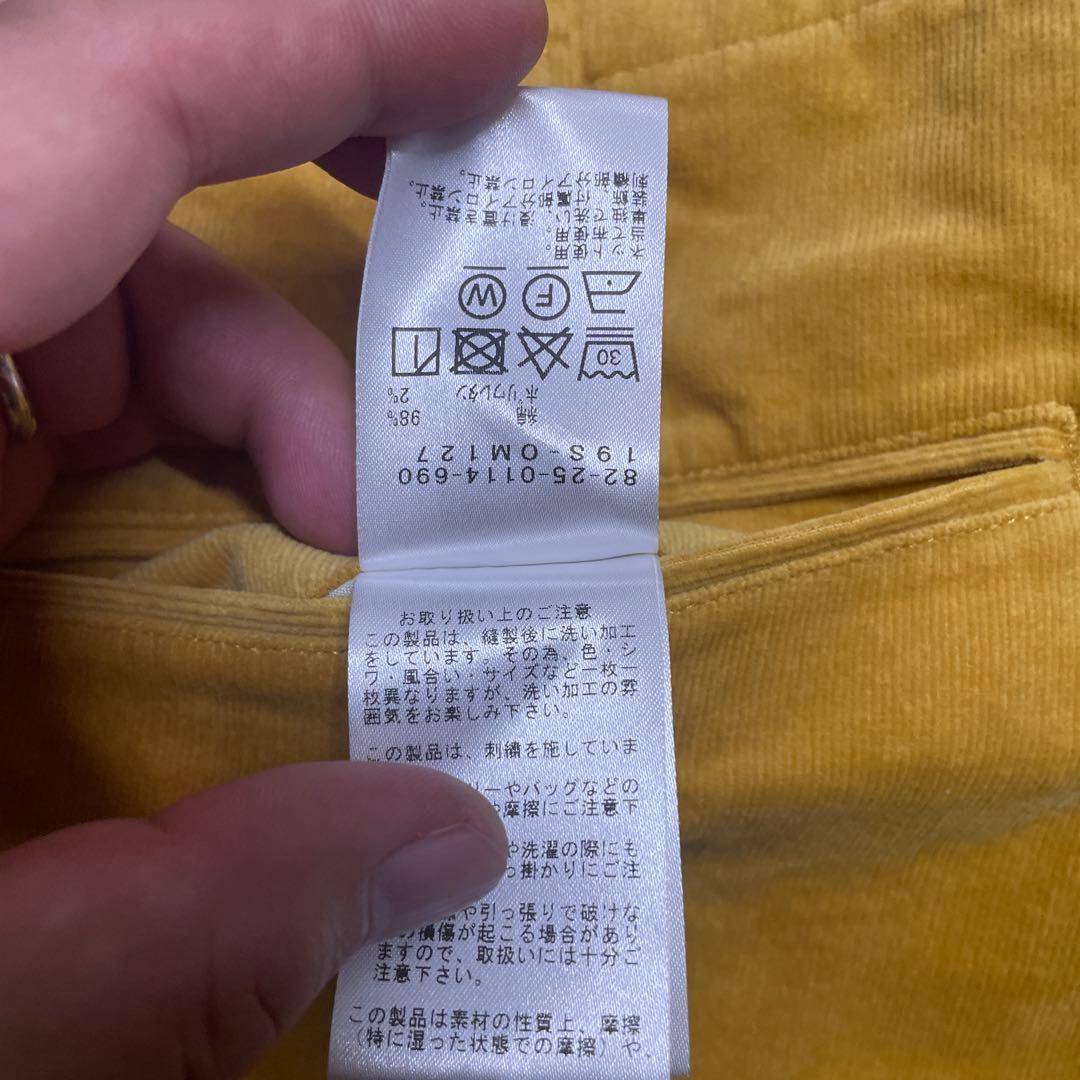 新品未使用　ビームスゴルフ　マスタード　ストレッチショートパンツ　サイズL