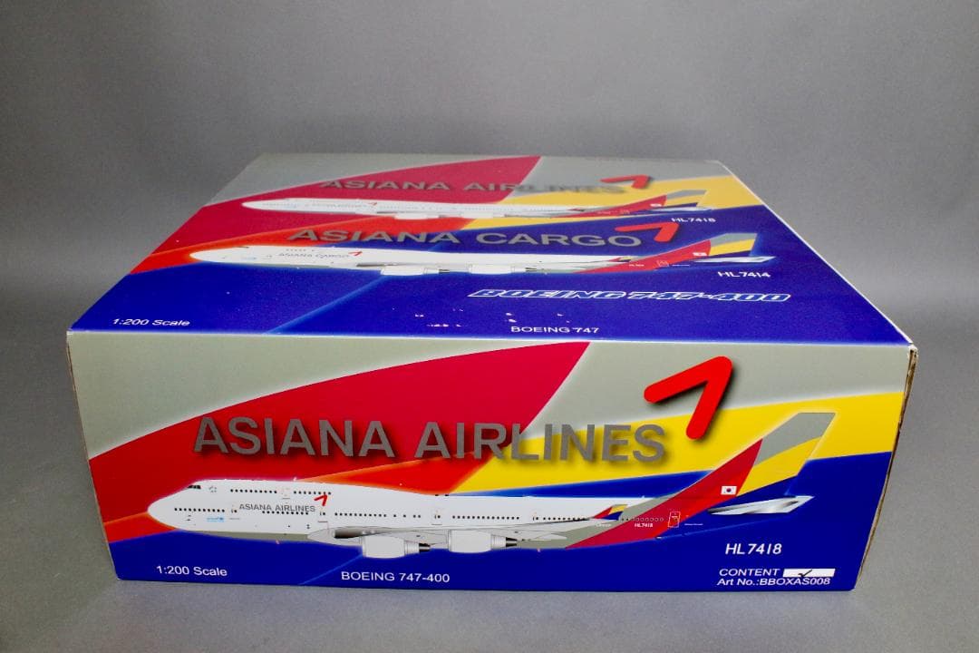 レア Inflight 1/200 アシアナ航空 Asiana B747-400