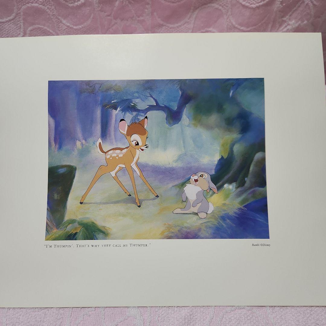 バンビ　ディズニー　ファインアート　リトグラフ　全6枚　海外輸入品　希少　レア