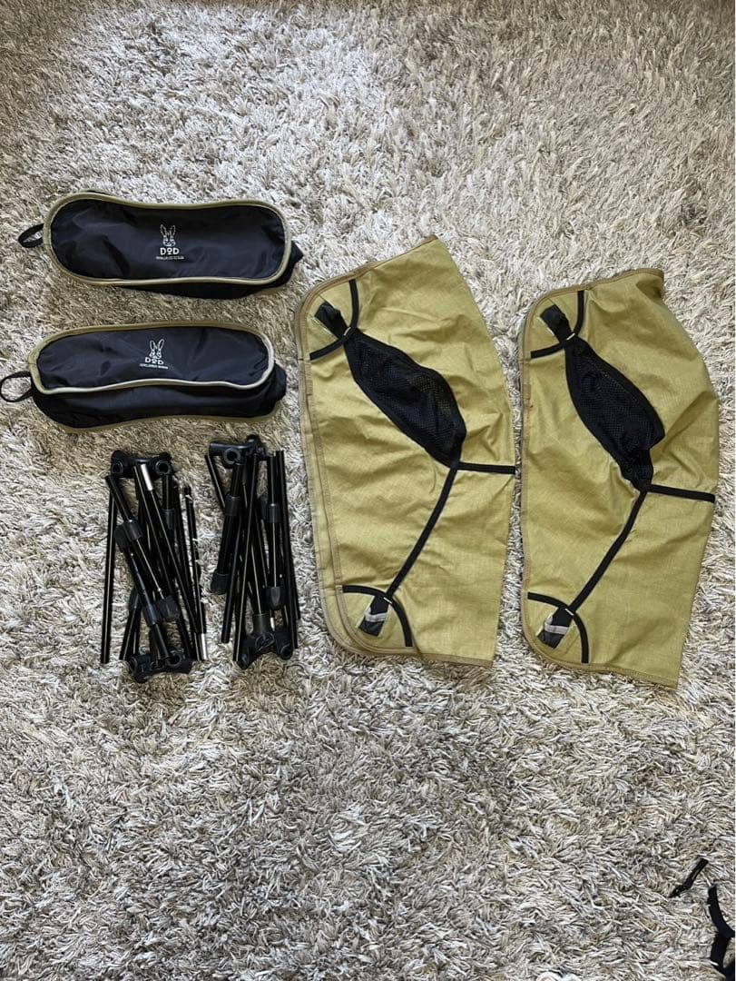 DOD廃盤品　ベンチ✖️1 チェア✖️2 セット