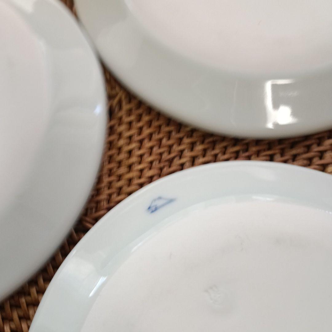 青い風景画の皿 5枚セット