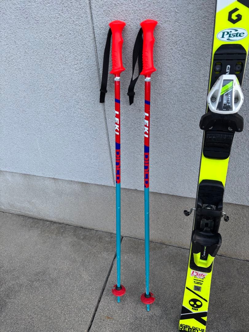 HEAD GSスキー板　R14 138センチ　レキのストック付き　90センチ