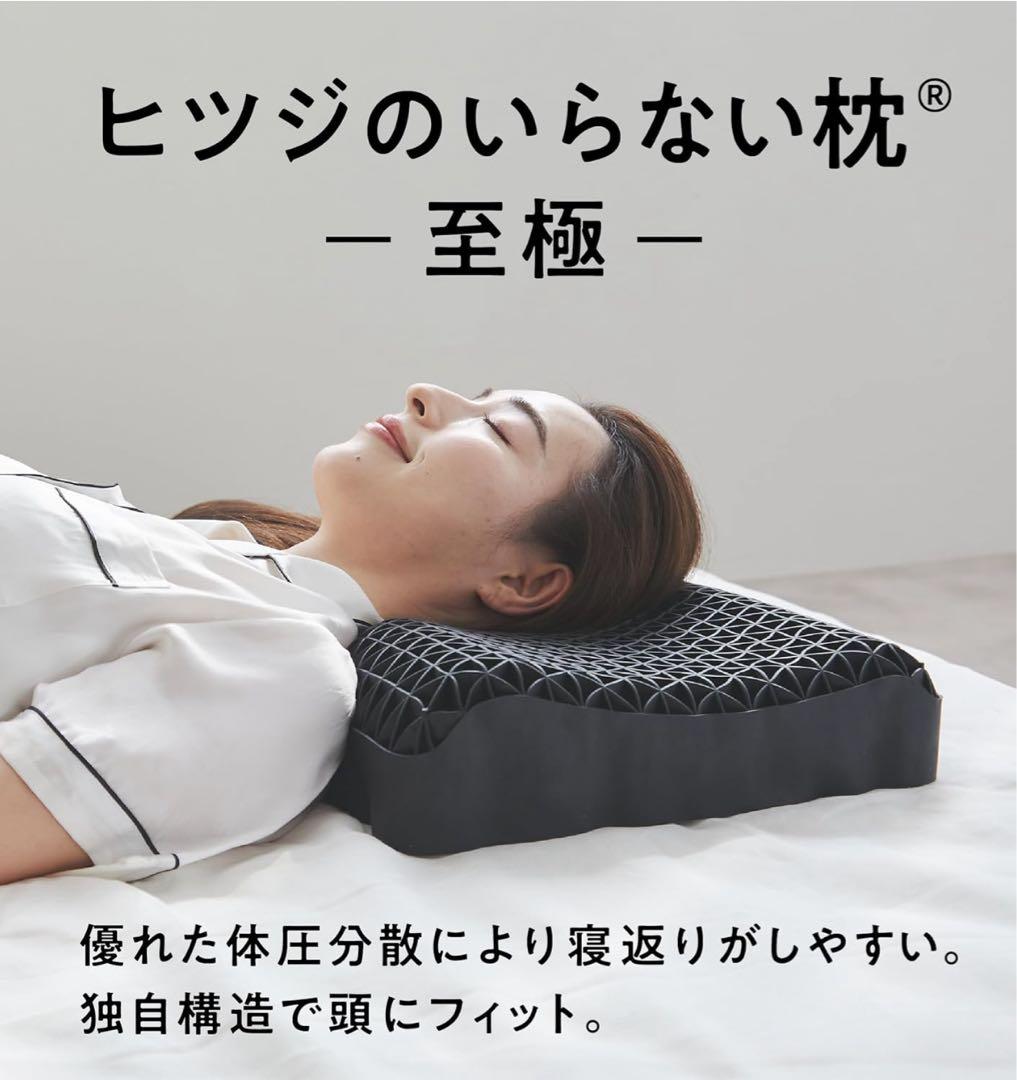 【美品】ヒツジのいらない枕 至極(スタンダード)テンセル枕カバー付 丸洗いOK