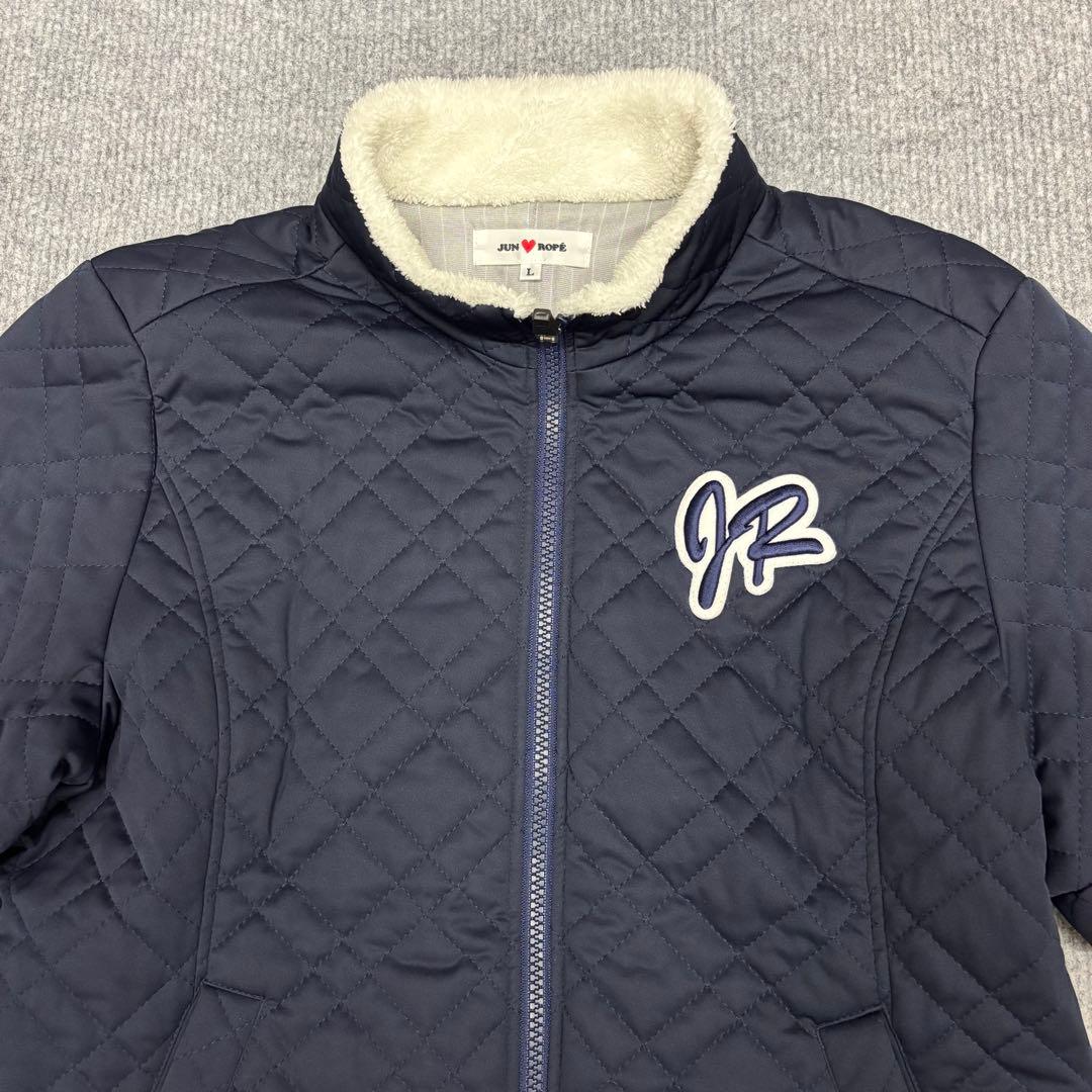 美品　JUN&ROPE　ゴルフアウター　キルト　2WAY　長袖半袖　L　ネイビー