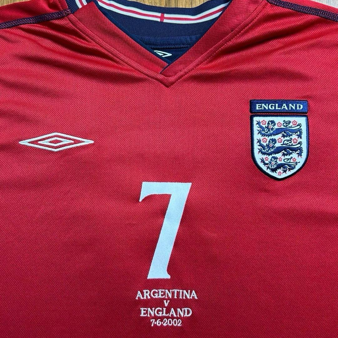 正規品 2002イングランド代表 アルゼンチン戦マッチデイ ベッカム アンブロ