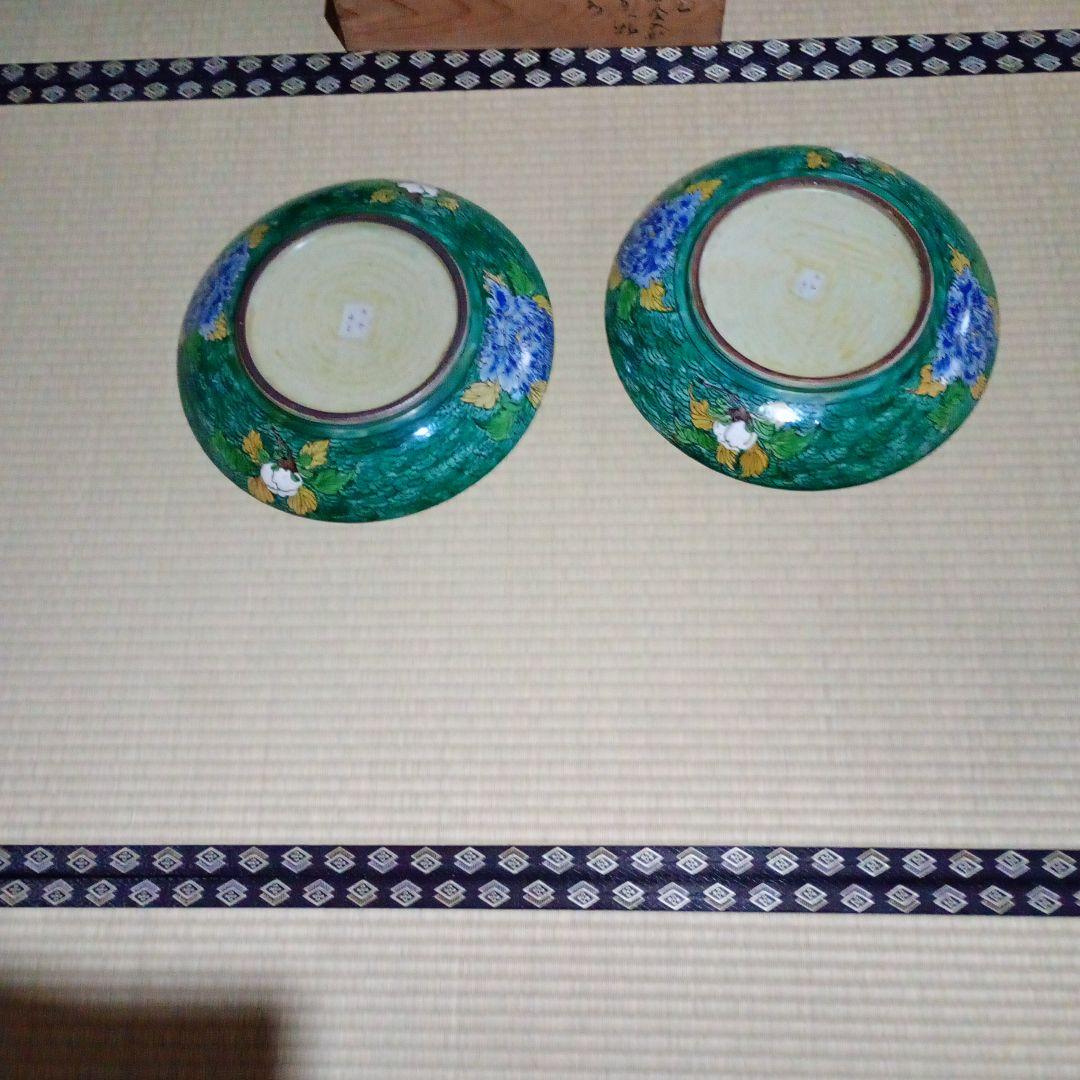 骨董品九谷焼 直径40cm 大皿 江戸時代後期 ？２枚
