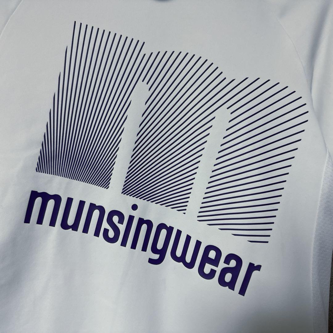 Munsingwear マンシングウェア ビッグロゴ モックネック ホワイト M