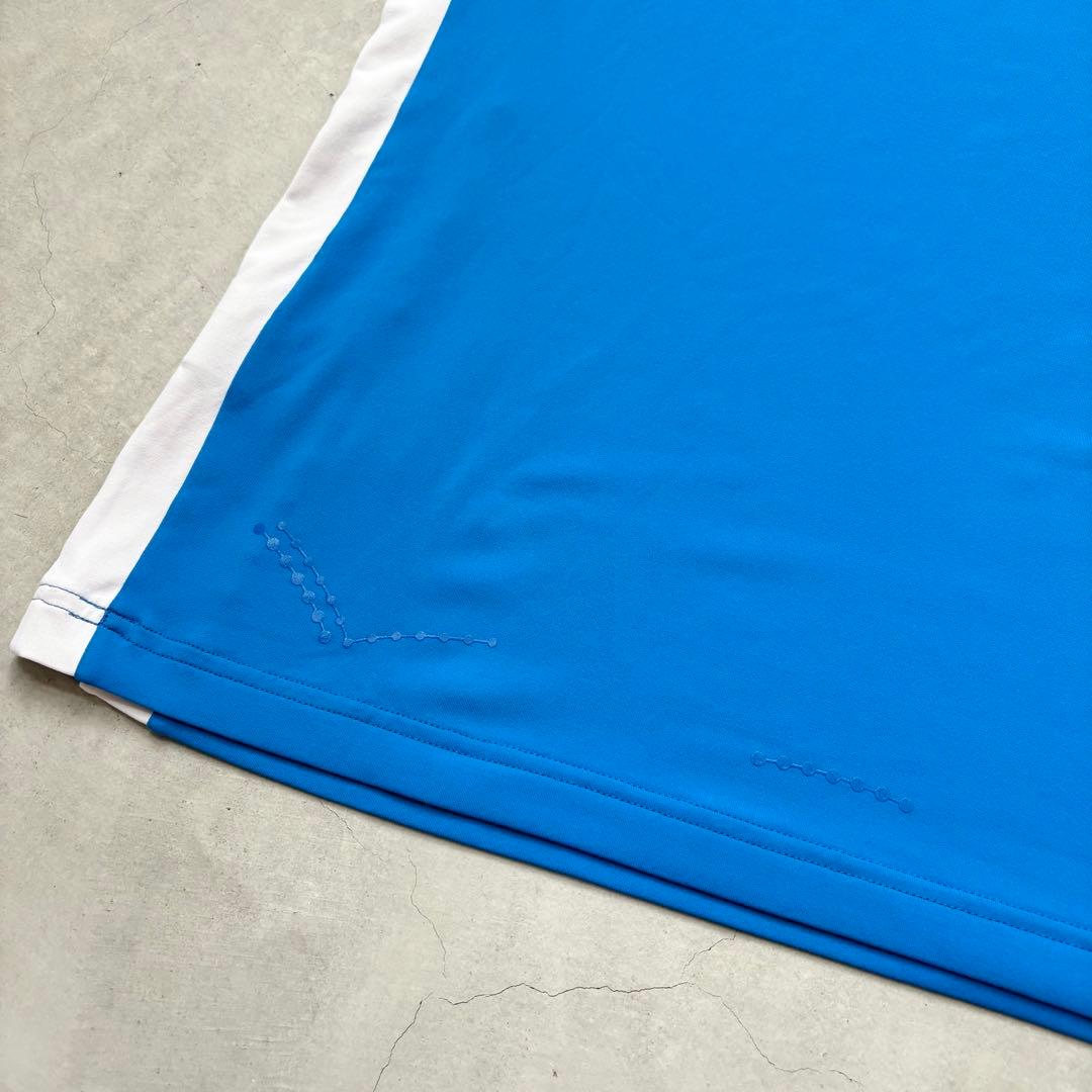 【美品】DESCENTE GOLF ジップスタンド ロングスリーブシャツ L