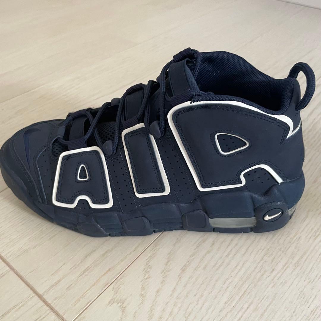 【nikeナイキ】モアテン レディース25cmネイビーMORE UPTEMPO