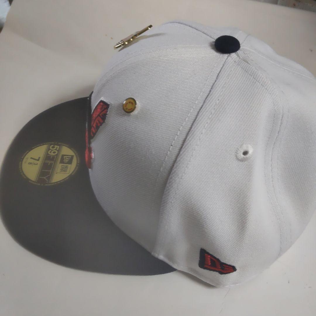 New Era 59FIFTY インディアンズ キャップ 7 3/8ツバネイビー