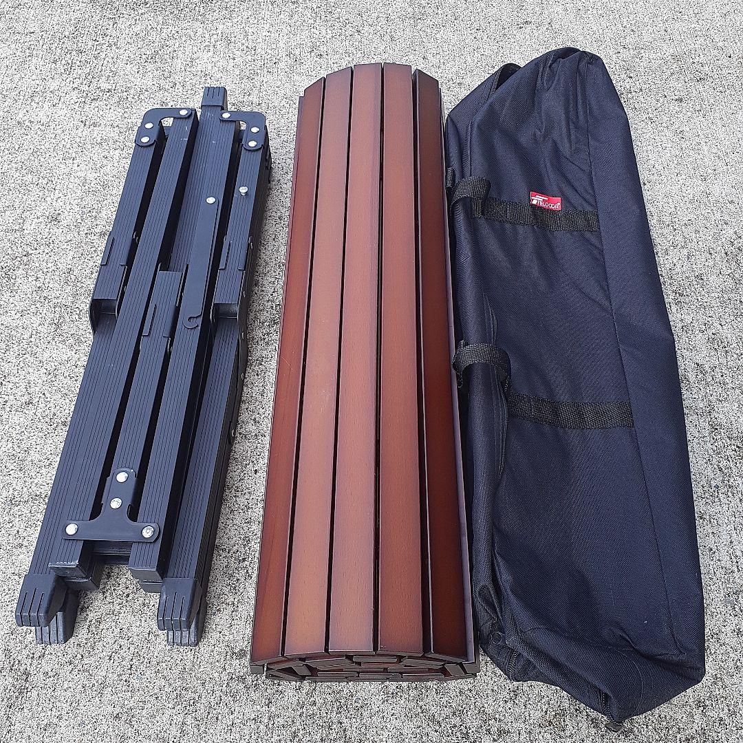 FIELDOOR ウッドロールトップテーブル 120cm×70cm×45cm