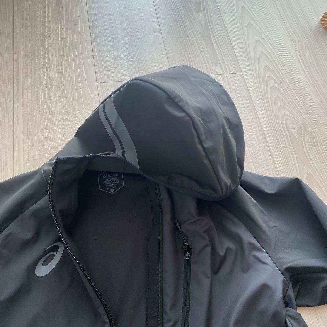 asics ブラックウィンドブレーカー MICROFT WIND BARRIER