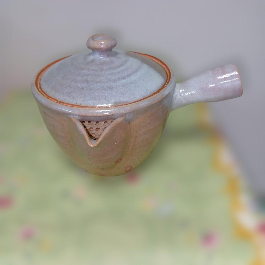 陶磁器萩焼の窯元、泉流山せんりゅうざん茶器セット、文化功労者陶芸家、吉賀大眉品