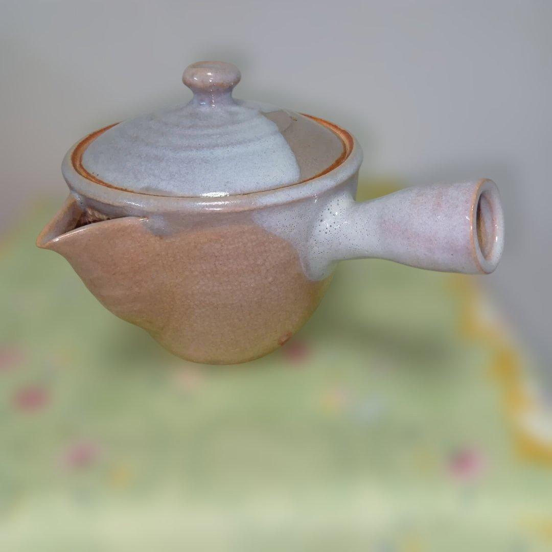 陶磁器萩焼の窯元、泉流山せんりゅうざん茶器セット、文化功労者陶芸家、吉賀大眉品