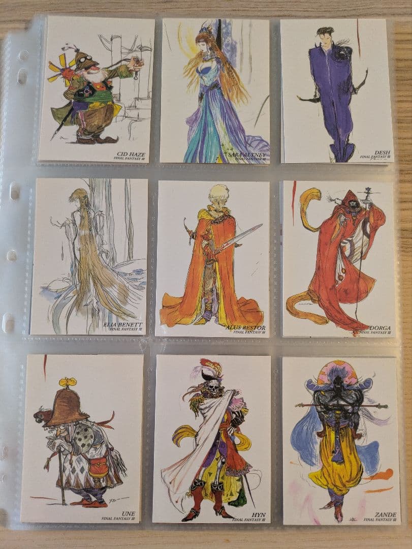 ファイナルファンタジー　アート　カード　コレクション　天野喜孝　セット