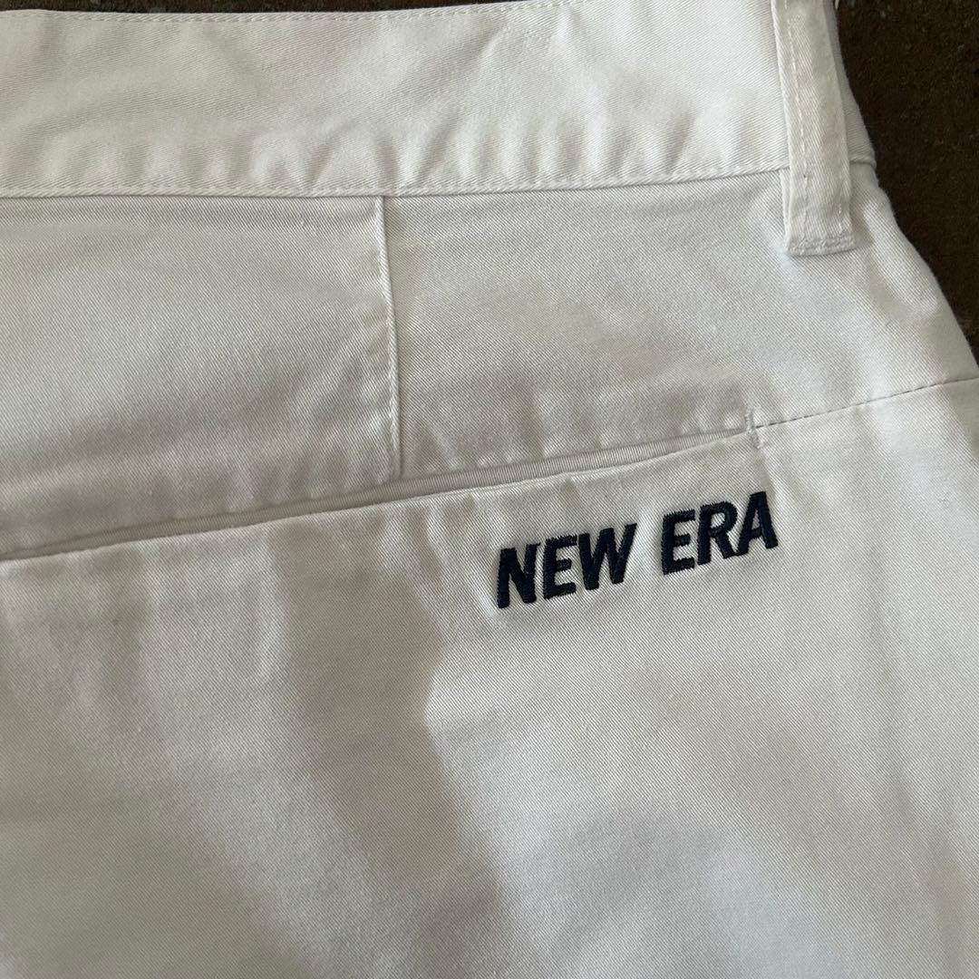 NEW ERA ゴルフ ストレッチパンツ ホワイト サイズM ニューエラ 刺繍