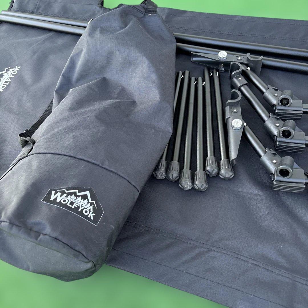 ②wolfyok outdoors コット キャンプ 2way 軽量