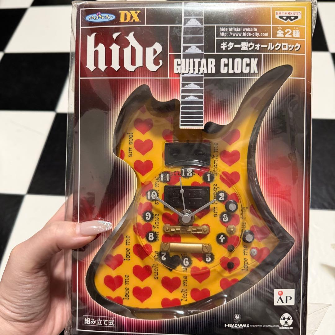 hide ギター型 ウォールクロック 時計 2種セット