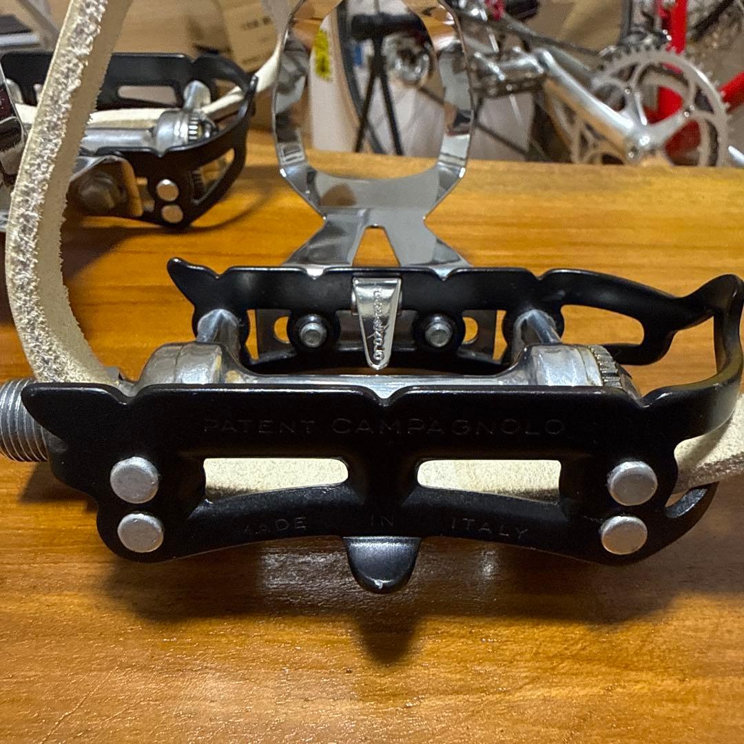 CAMPAGNOLO カンパ　フラットペダル 50thトゥクリップ付き