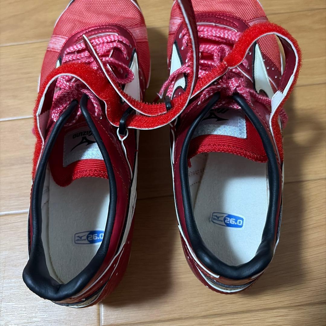 MIZUNO 陸上用スパイク 26.0cm フィールドジオ レッド 開封後未使用