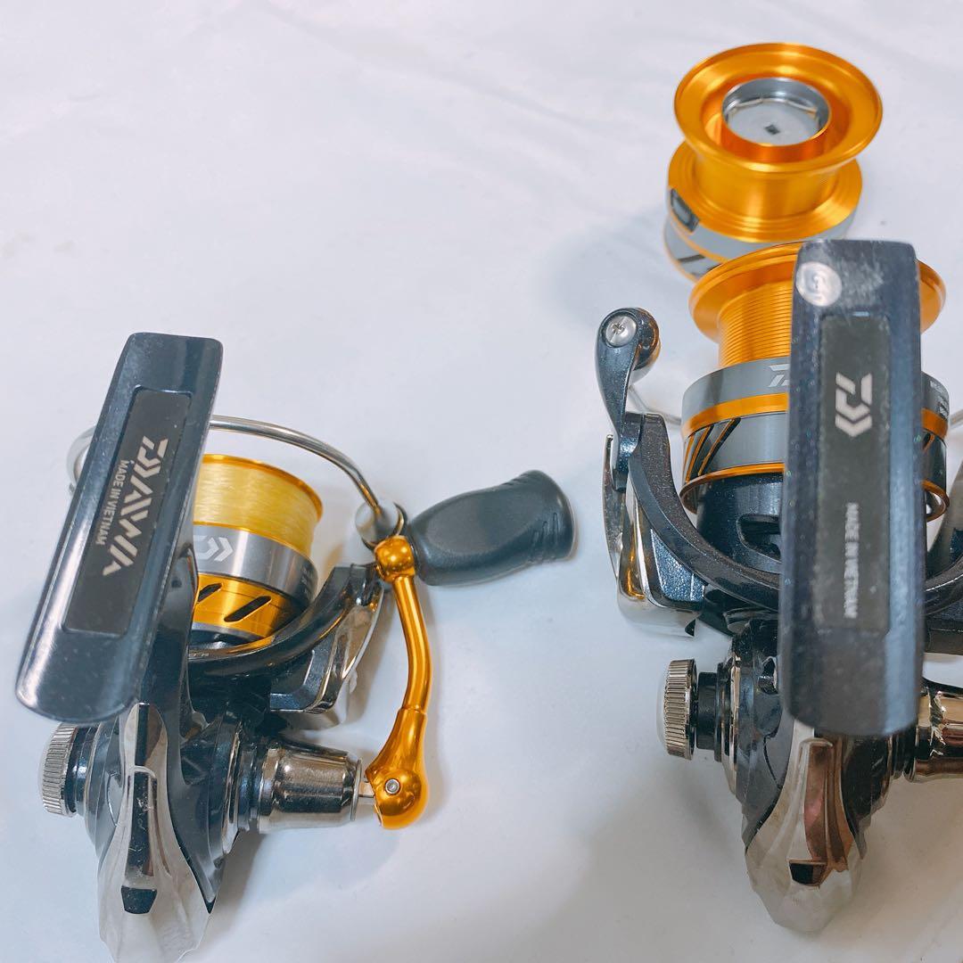 ダイワ スピニングリール2個セット＋スプール付き