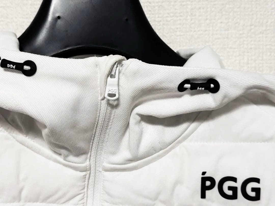 PGGパーリーゲイツジャケット&スカートセット白0ペプラムダブルジップフリル可愛