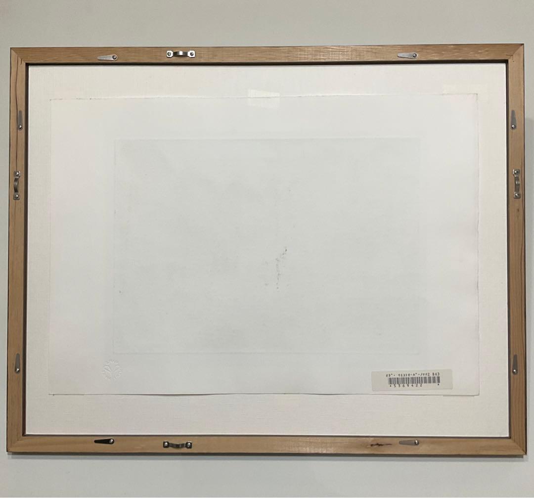 絵画・額縁・版画・織田義郎・新品未使用・銅版画+手彩色・美術品・インテリア・雑貨