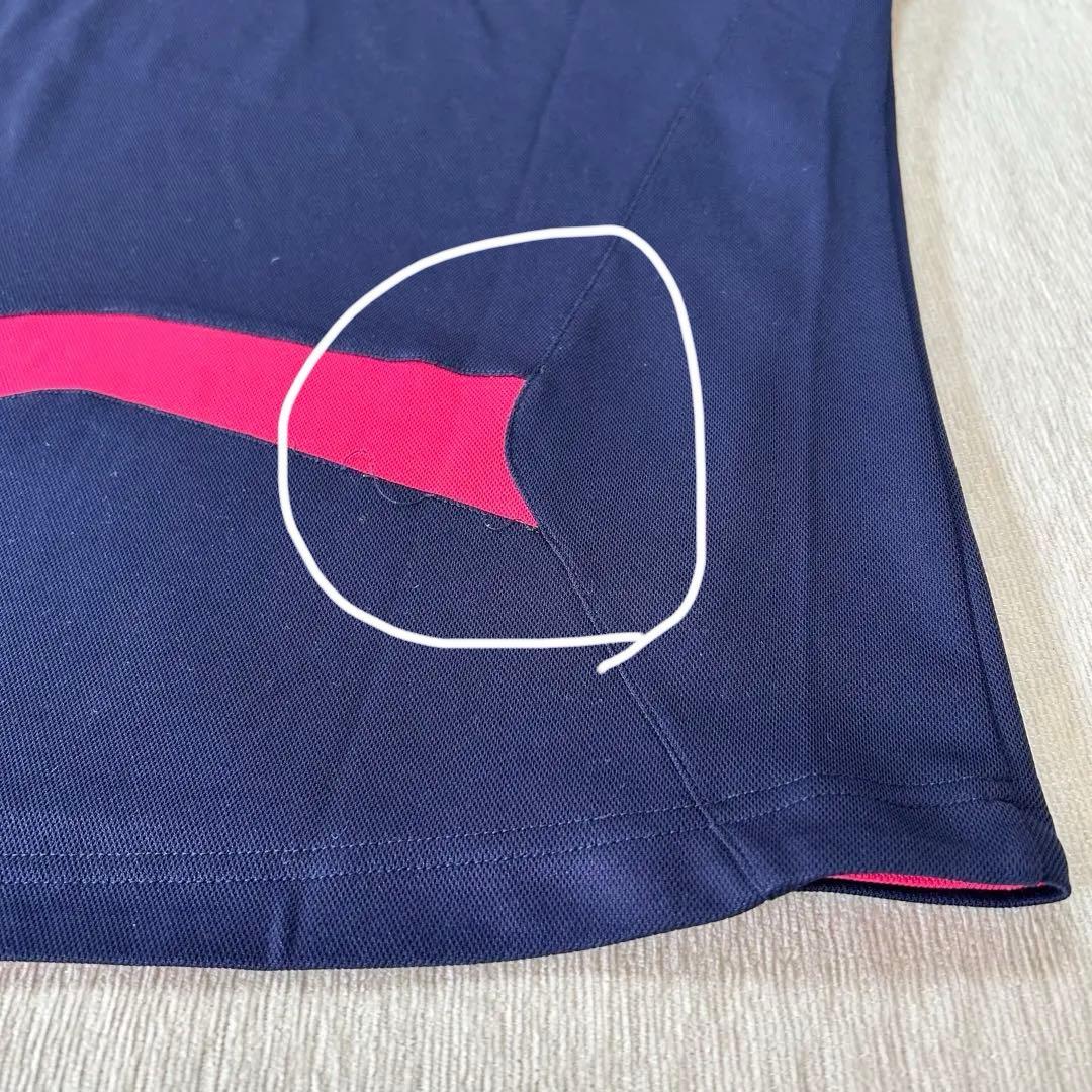 ヨネックス　Tシャツ テニス　試合着 メンズ　ネイビー　赤　ロゴ　YONEX