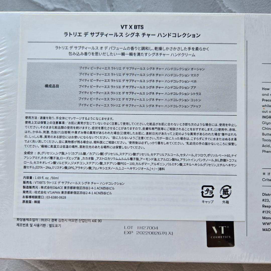 BTS ジン 香水＆ハンドクリーム 7本セット（未開封・限定ポストカード2種付）