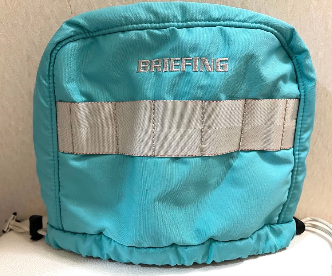 希少！アクア 5点BRIEFING キャディバッグ ヘッドカバー
