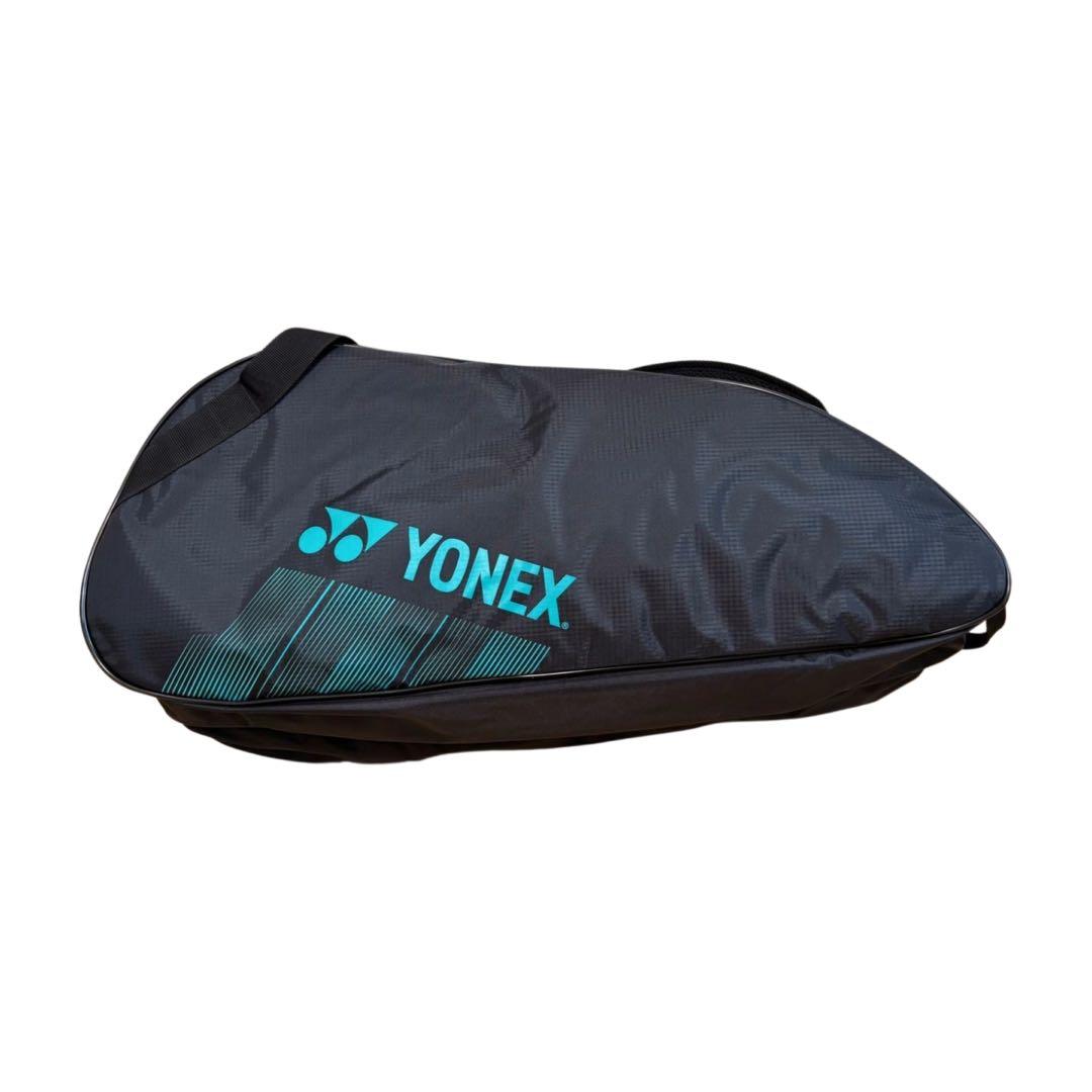 【美品】YONEX ラケットバッグ ブラック　ピーコックグリーン　部活