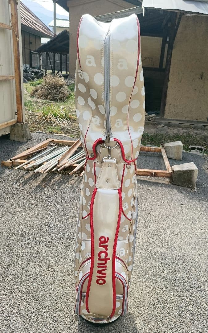 arcivio ドット柄 ゴルフキャディバッグ　【美品】