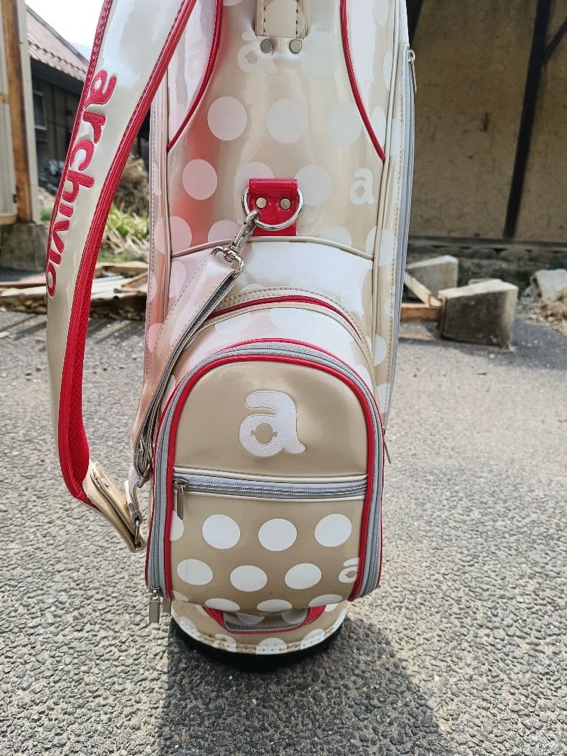arcivio ドット柄 ゴルフキャディバッグ　【美品】