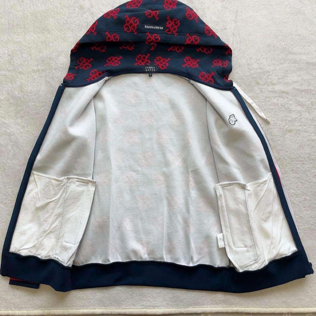 極美品　パーリーゲイツ　セットアップ　モノグラム　総柄　スウェット　パーカー