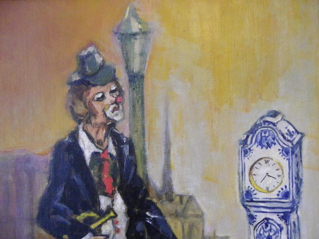 油絵　98歳まで天命を全うした画家　古川　幸　ロンドンの思い出Ｆ10